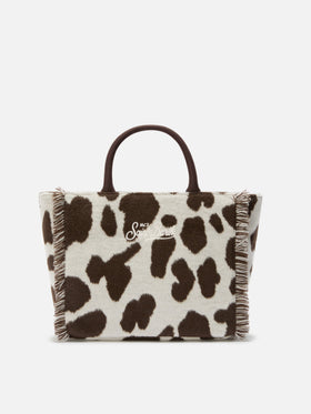 Colette Felt Handbag in cow-print wool blend