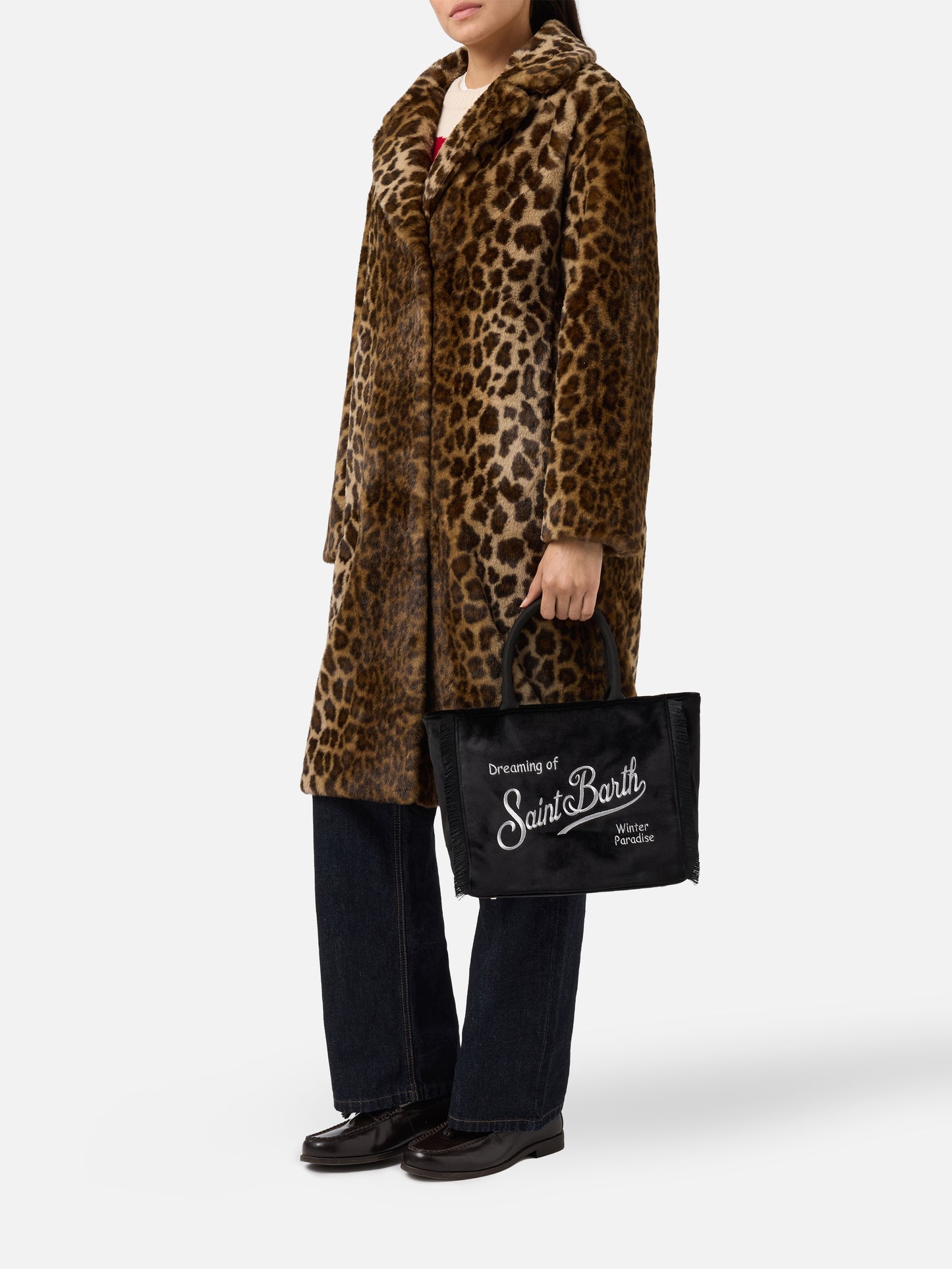 Colette Velvet Handbag in black velvet