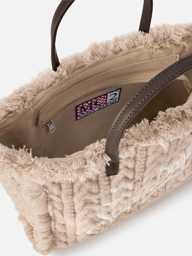 Bolso Beige Colette con diseño de punto trenzado 