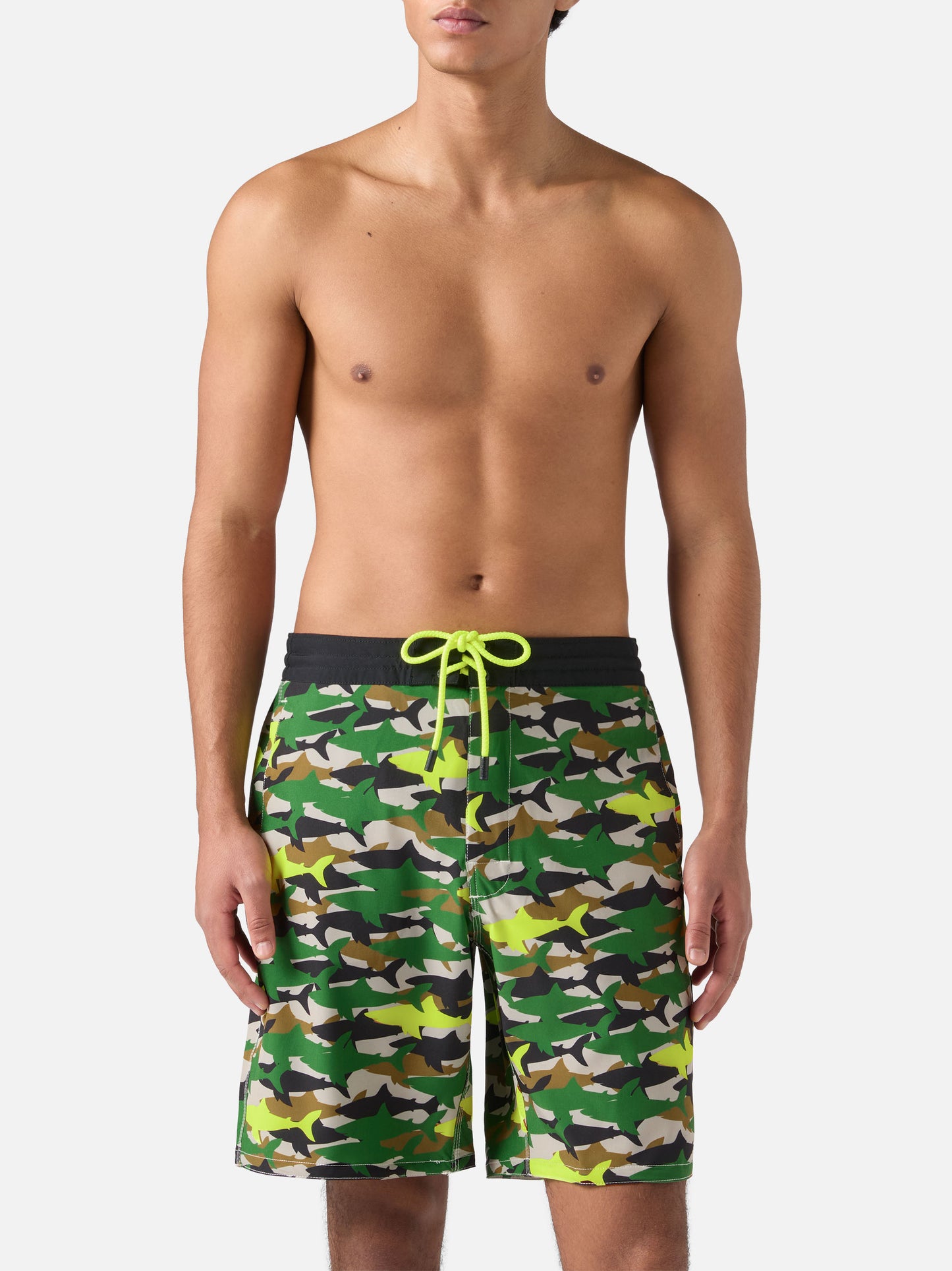 Comfort Surf swim shorts with camouflage print