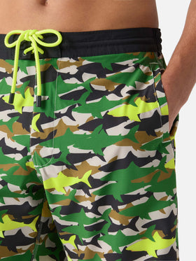 Comfort Surf swim shorts with camouflage print