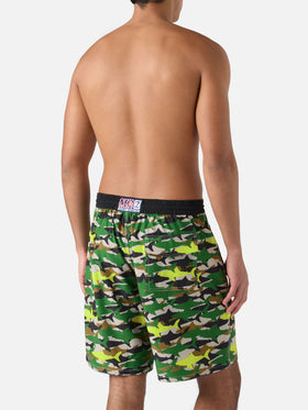 Comfort Surf swim shorts with camouflage print