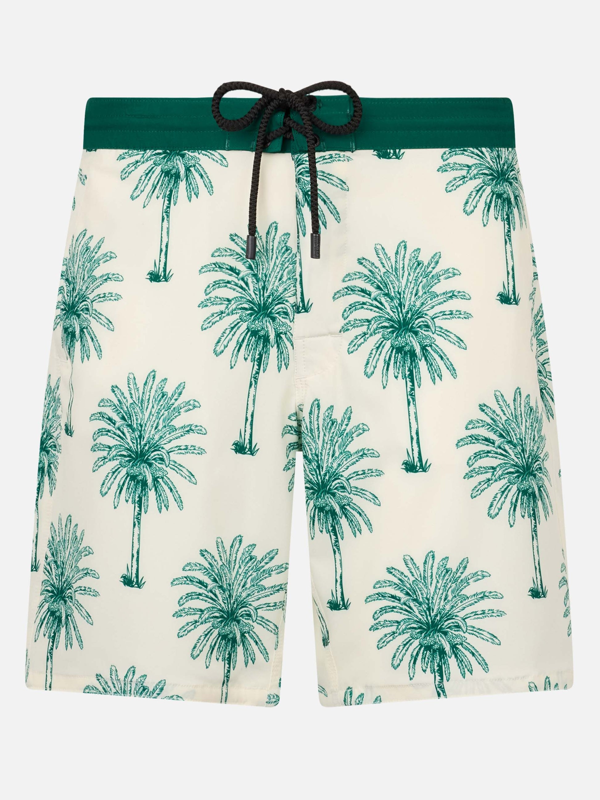 Long stretch Comfort Surf swim shorts with palm print - MC2 Saint Barth
