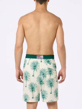 Long stretch Comfort Surf swim shorts with palm print - MC2 Saint Barth