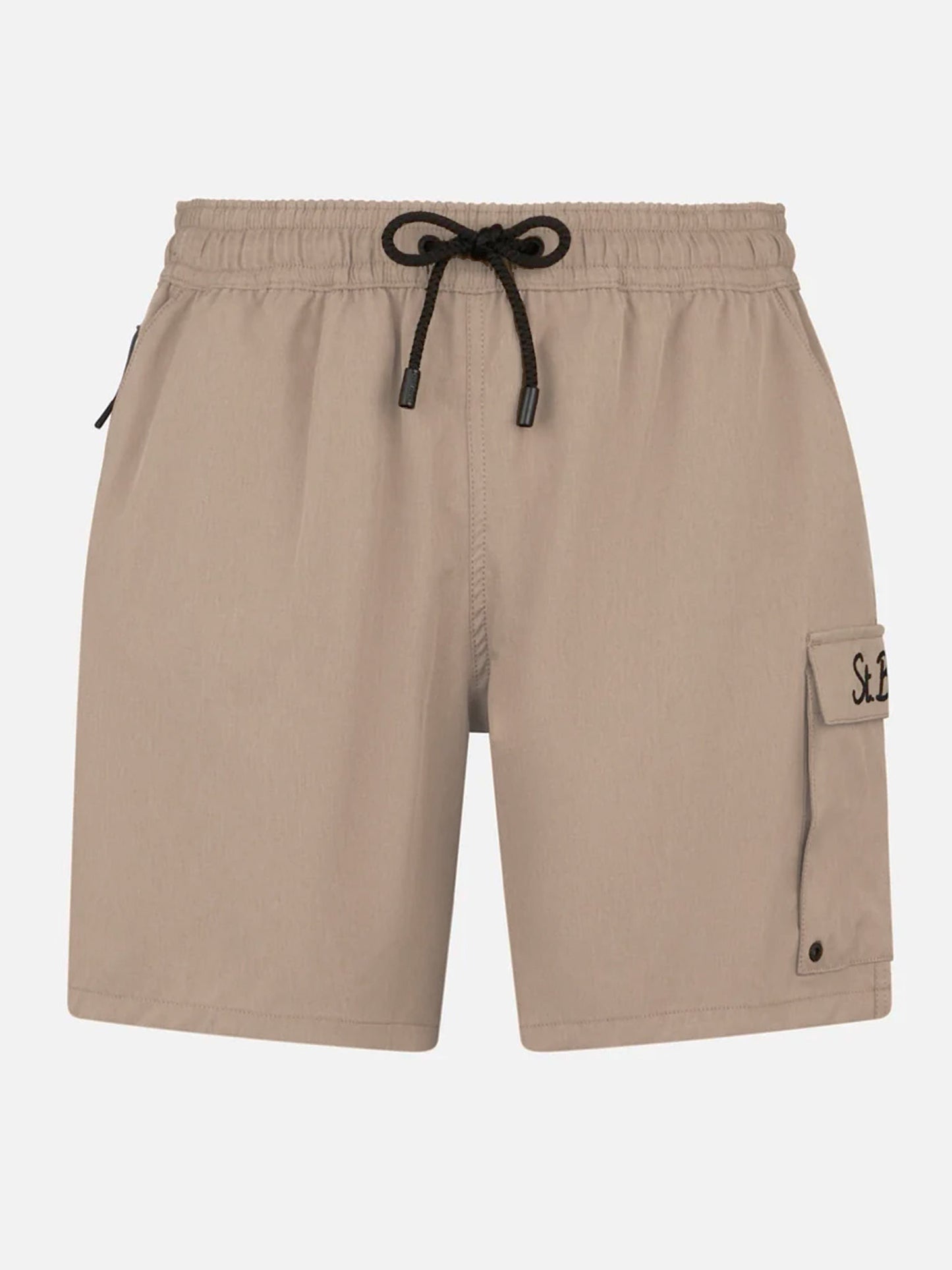 Beige classic stretch Comfort Travel swim shorts - MC2 Saint Barth