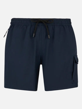 Man blue navy comfort and stretch swim shorts