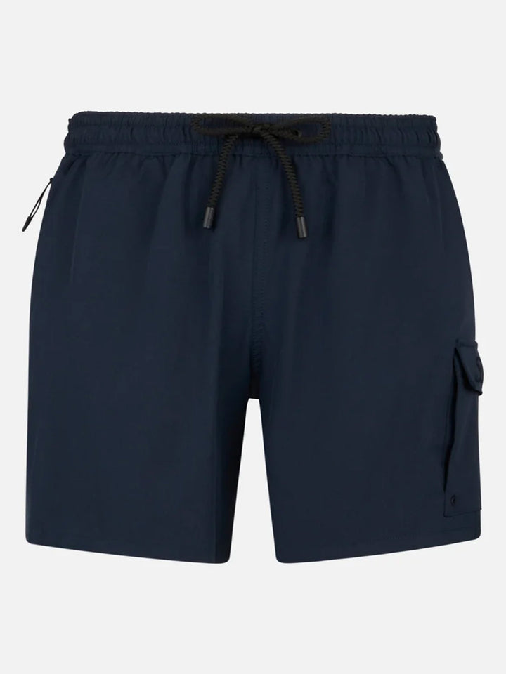 Blaue, marineblaue Herren-Badeshorts aus Komfort und Stretch