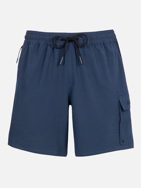 Blue classic stretch Comfort Travel swim shorts - MC2 Saint Barth