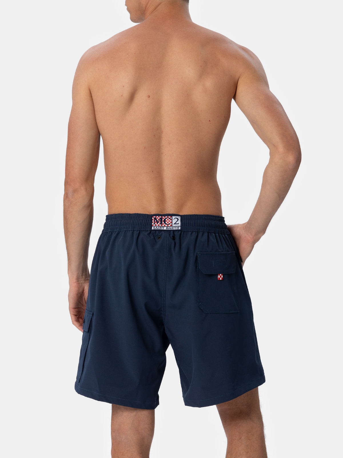Blue classic stretch Comfort Travel swim shorts - MC2 Saint Barth