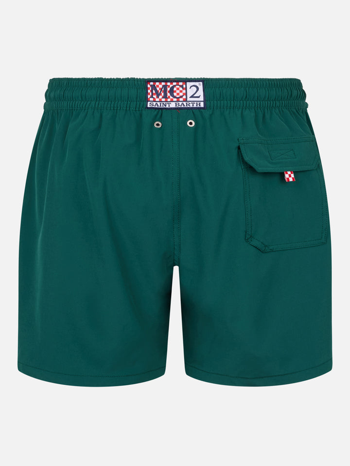 Classic stretch Comfort swim shorts with Forte dei Drammi embroidery | INSULTI LUMINOSI SPECIAL EDITION
