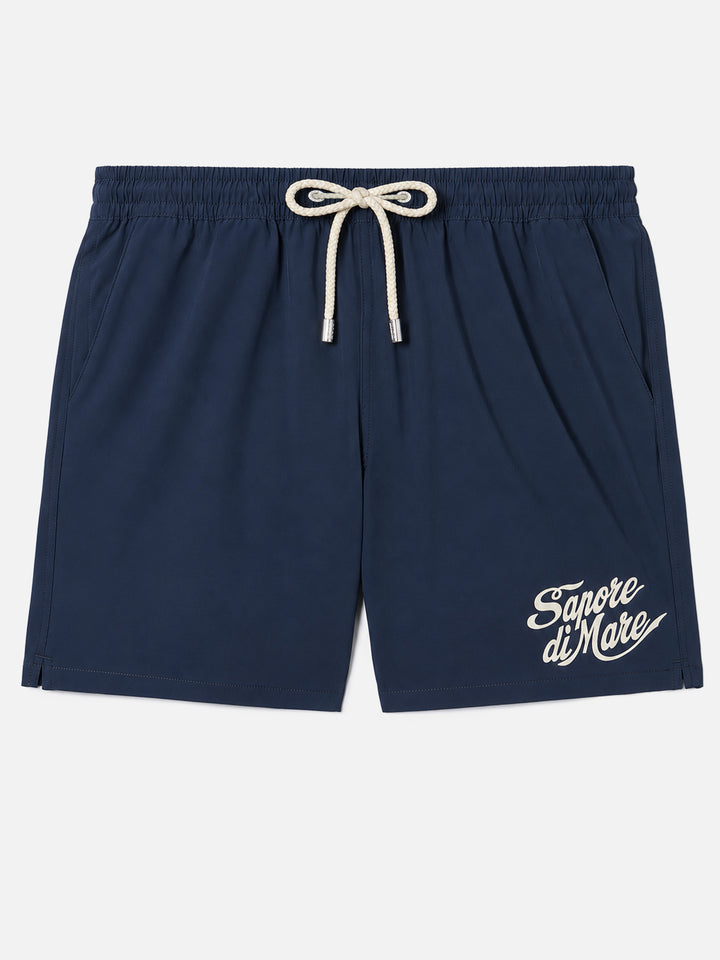 Navy blue Comfort swim shorts  with Sapore di Mare embroidery | SAPORE DI MARE SPECIAL EDITION