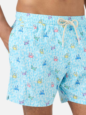 Short de bain stretch classique Comfort Light avec imprimé crabes 
