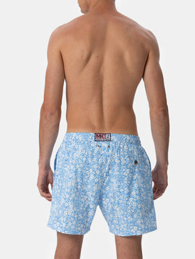 Comfort Light classic stretch swim shorts with flower print - MC2 Saint Barth
