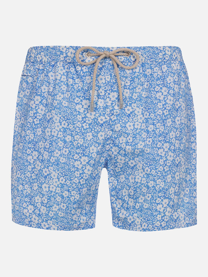 Comfort Light classic stretch swim shorts with flower print