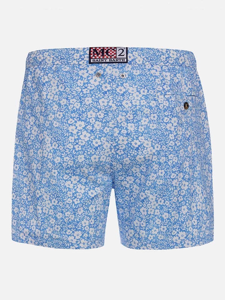 Comfort Light classic stretch swim shorts with flower print