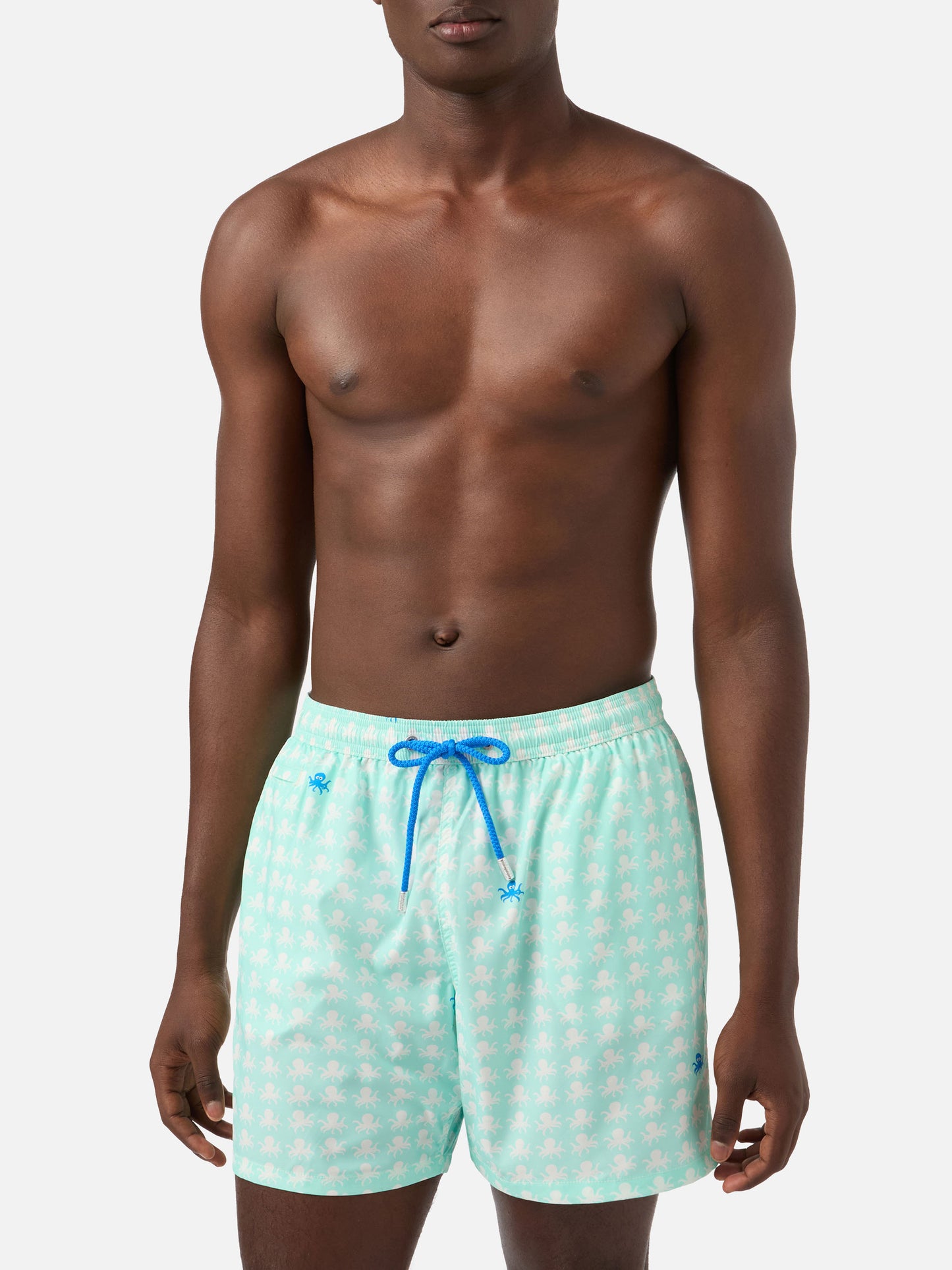 Costume classico elasticizzato Comfort Light con stampa polpo