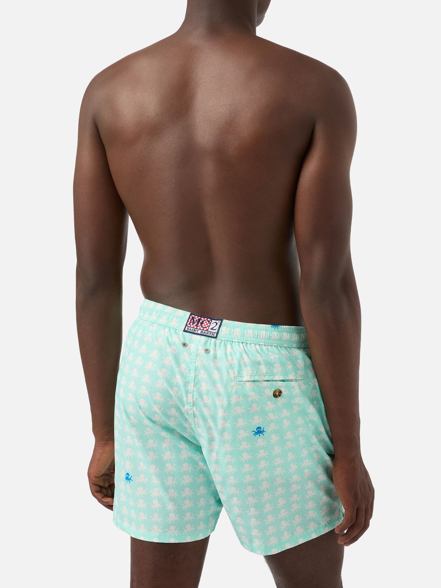Costume classico elasticizzato Comfort Light con stampa polpo