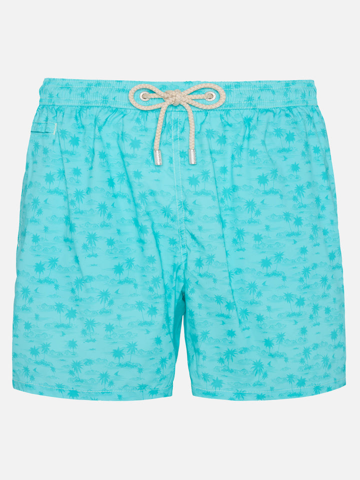 Comfort Light swim shorts with hawaiian print