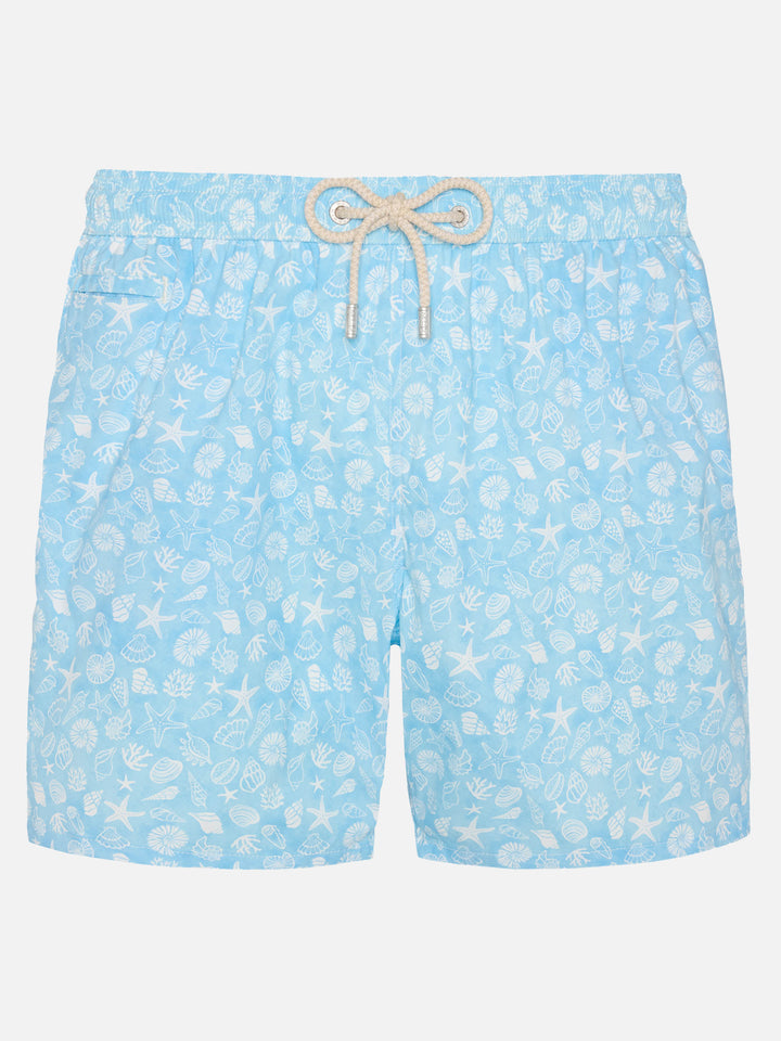 Comfort Light swim shorts with shells print