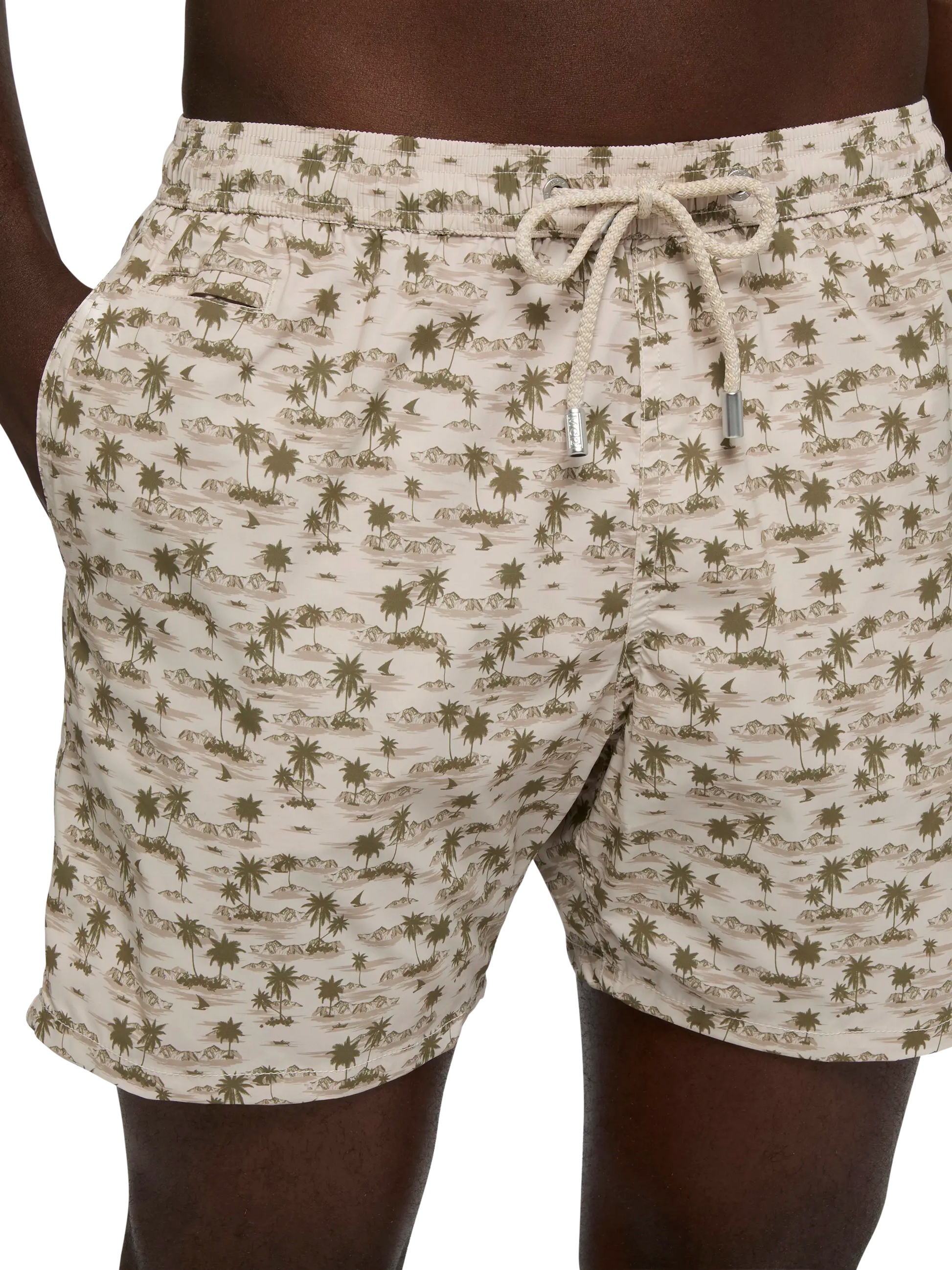 Comfort Light swim shorts with beach print - MC2 Saint Barth
