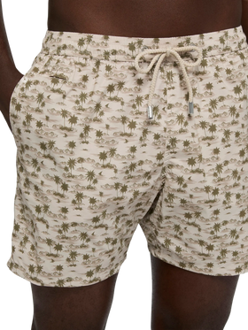 Comfort Light swim shorts with beach print - MC2 Saint Barth
