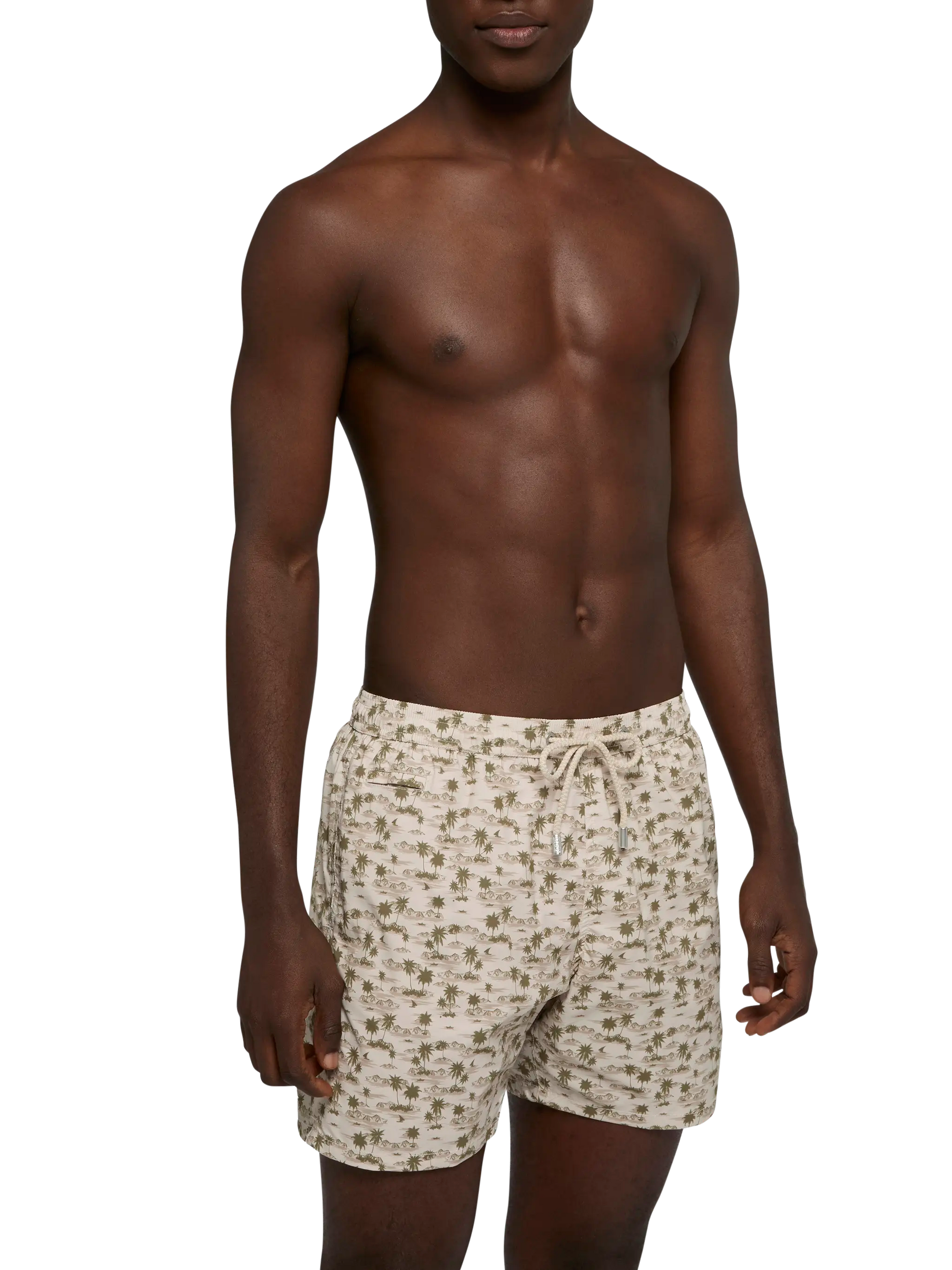 Comfort Light swim shorts with beach print - MC2 Saint Barth