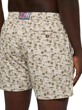 Comfort Light swim shorts with beach print - MC2 Saint Barth