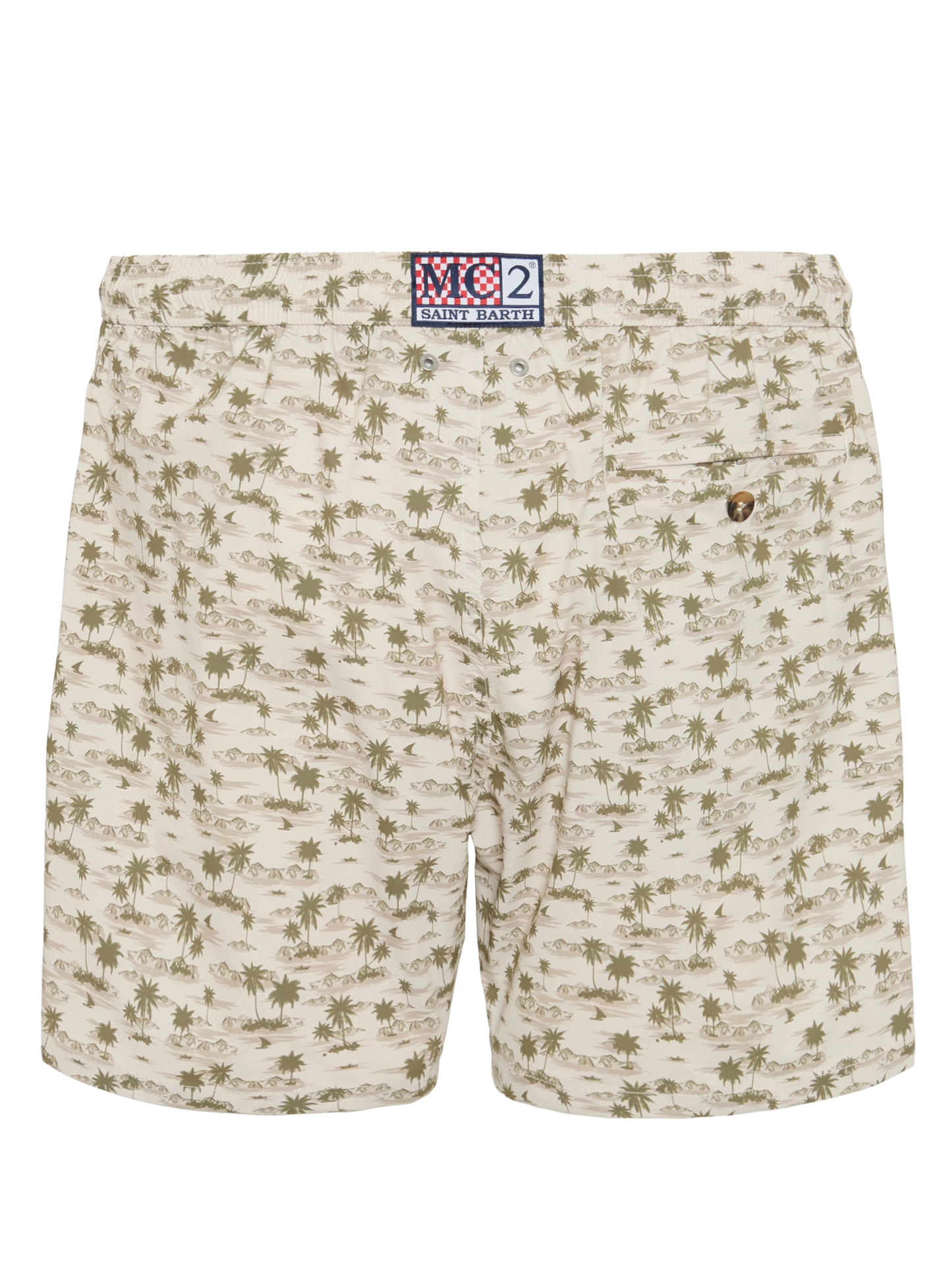 Comfort Light swim shorts with beach print - MC2 Saint Barth