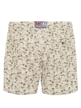 Comfort Light swim shorts with beach print - MC2 Saint Barth
