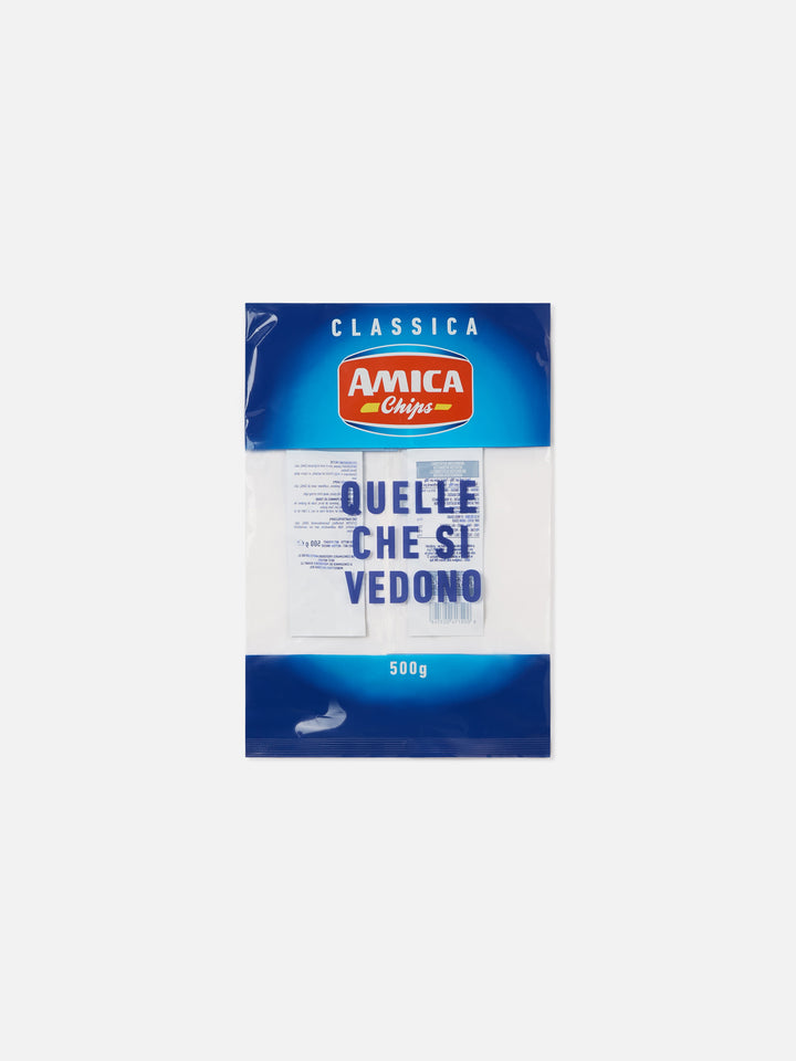 Navy blue Heron Rundhalspullover aus leichtem Woll- und Kaschmir-Mix mit Amica Chips Stickerei | Special edition 