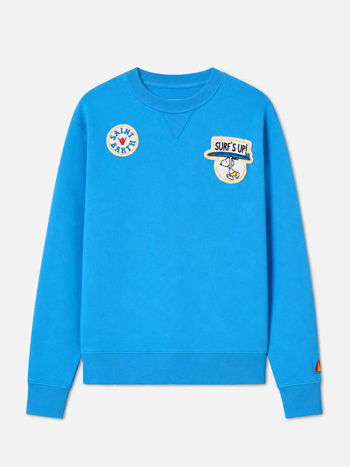 Sweat-shirt ras-du-cou en molleton de coton Cooper avec broderie 