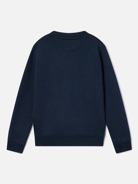 Sweat-shirt ras-du-cou en molleton de coton pour garçon Cooper Jr avec broderie 