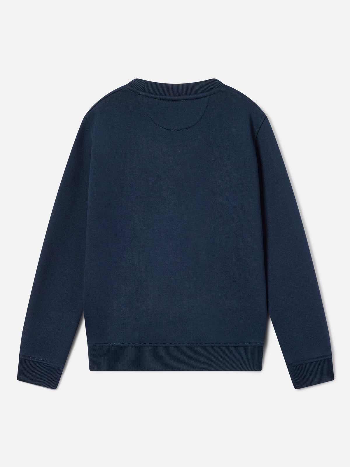 Blue Cooper Jr sweatshirt with yellow logo terry patch