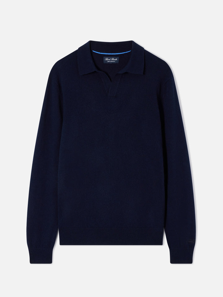 Polo Covent blu navy in cashmere