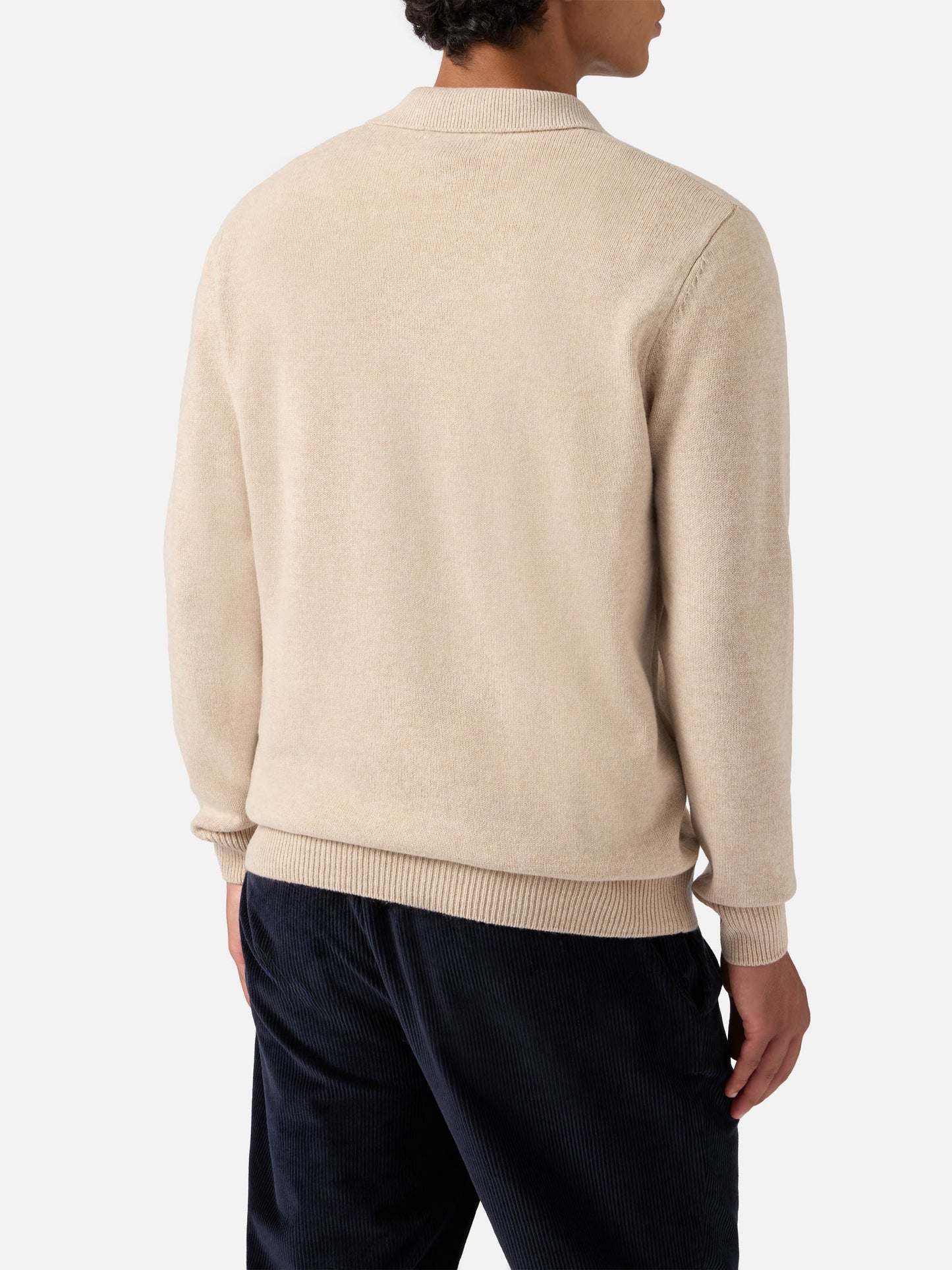 Beige pure-wool knit polo Covent