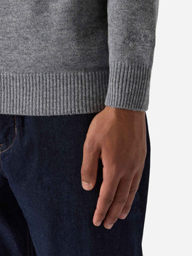 Polo in maglia Covent in lana grigio melange