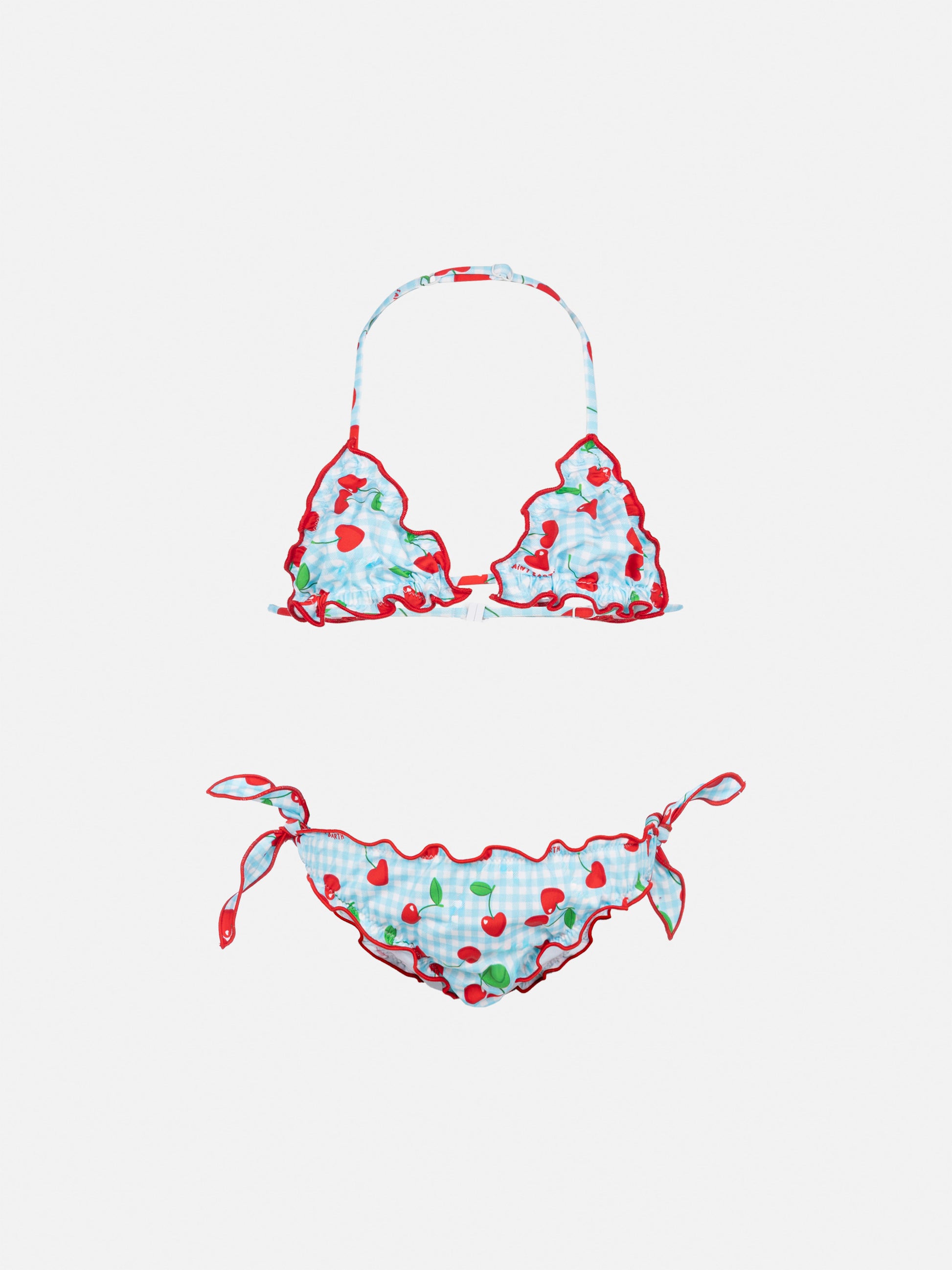 Cris classic triangle bikini with cherry and gingham print - MC2 Saint Barth