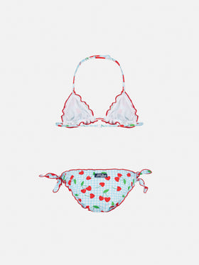Cris classic triangle bikini with cherry and gingham print - MC2 Saint Barth