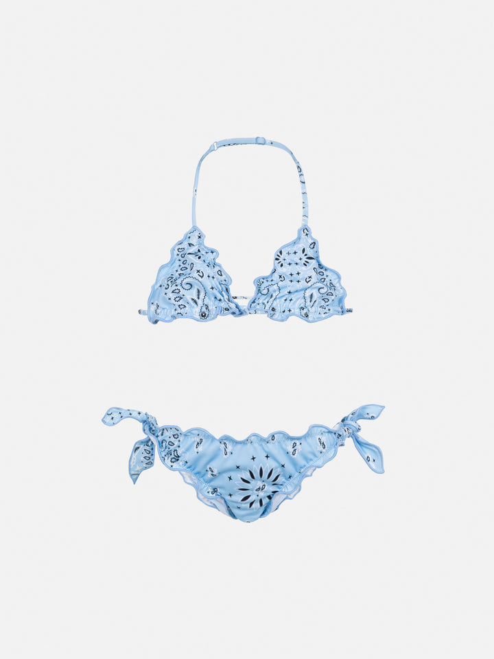 Cris klassischer Triangel-Bikini mit Bandanna-Print