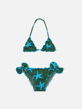 Bikini a triangolo classico Cris con stampa stelle marine