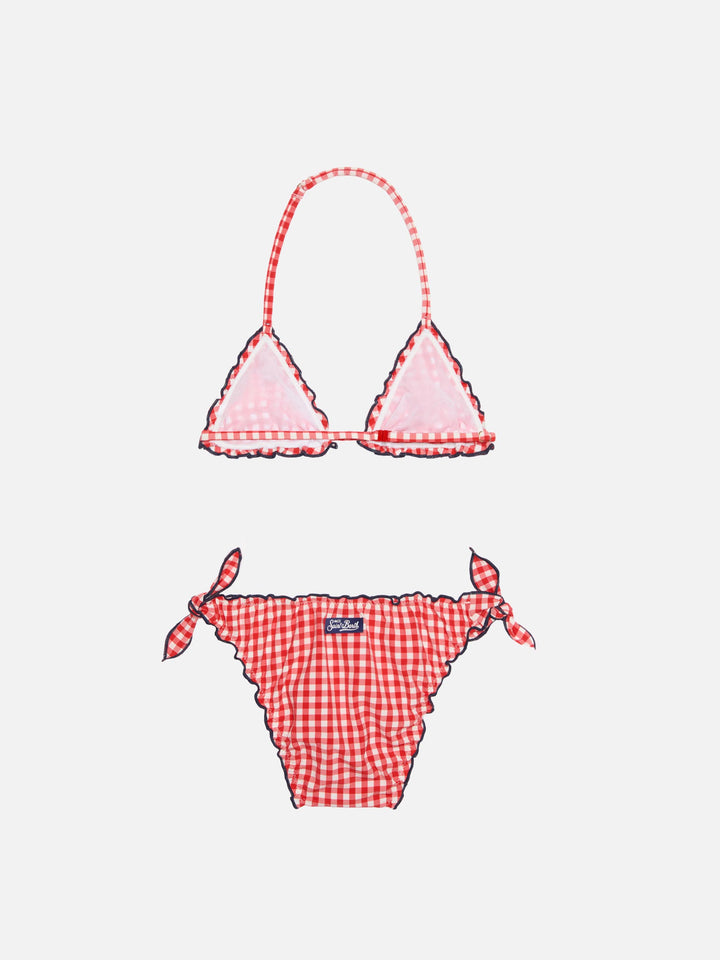 Triangle bikini Cris with gingham print