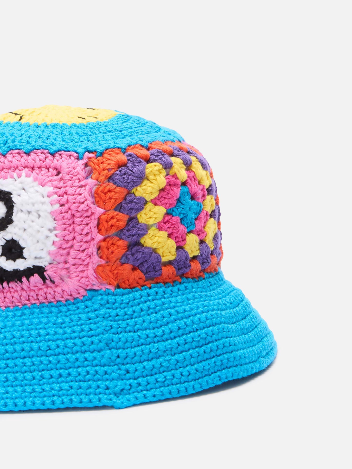 Crochet hat Jr in multicolor tiles