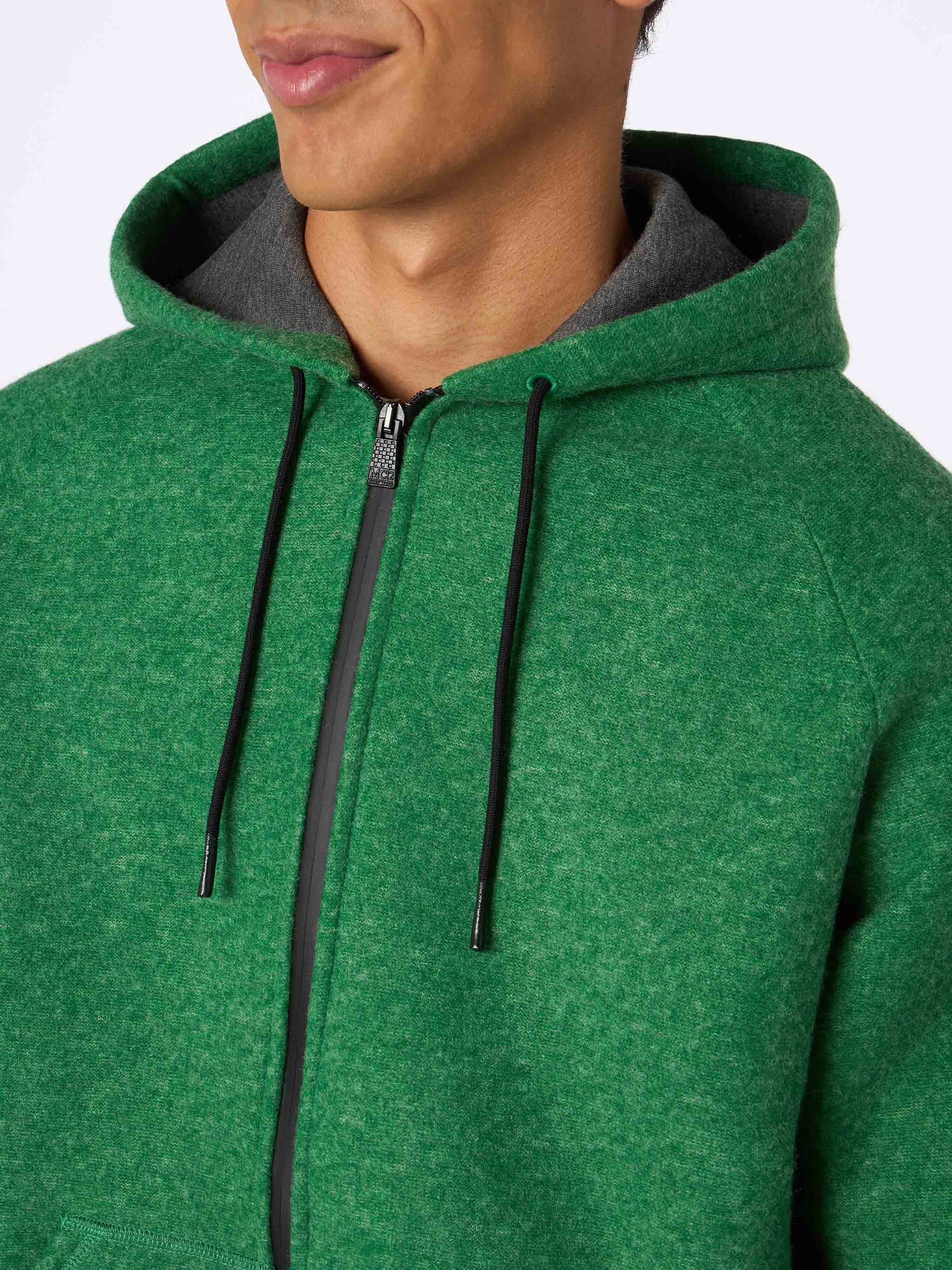 Man green technic fabric sweatshirt Carrel - MC2 Saint Barth