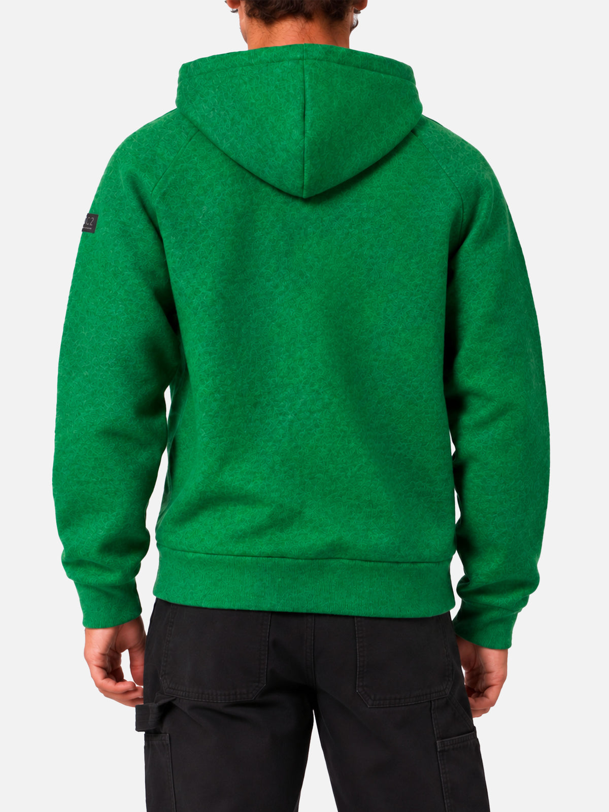 Carrel Sweatshirt aus technischem Gewebe in einfarbigem Grün 