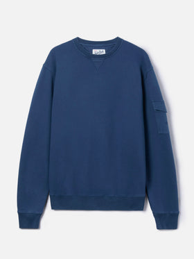 Navy blue Chester Fleece-Sweatshirt mit Ärmeltasche 