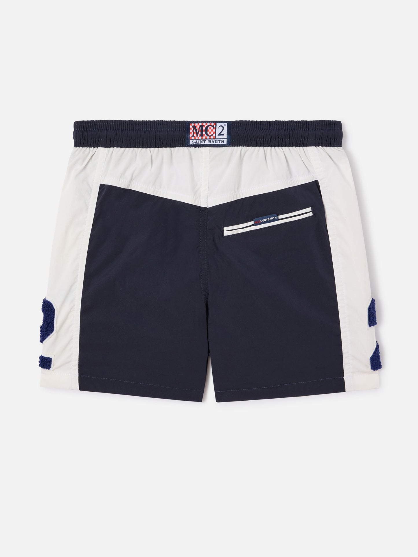 Badeshorts Cup Jr mit Streifen und Patch 