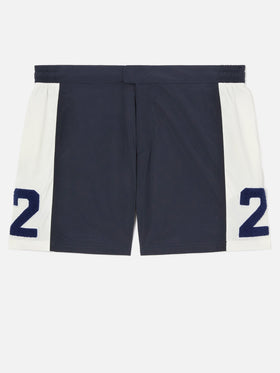 Bañador tipo short Cup con bandas y parche 