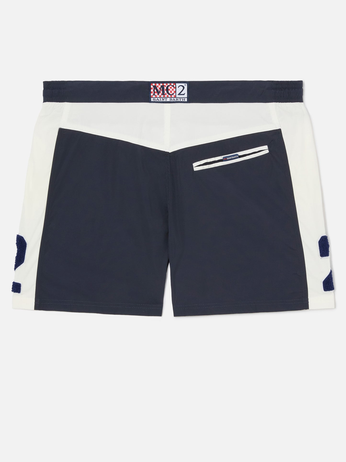 Bañador tipo short Cup con bandas y parche 