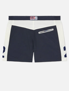 Bañador tipo short Cup con bandas y parche 