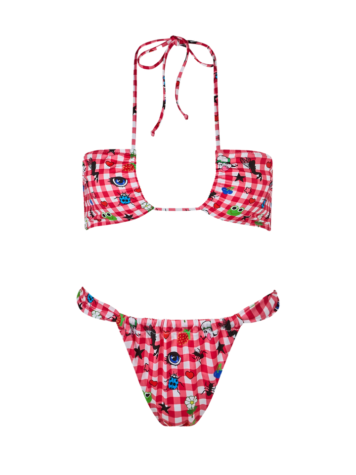Damen Bikini-Set Dahelle mit Gingham und ausgefallenem Print | BEEPY BELLA SPECIAL EDITION